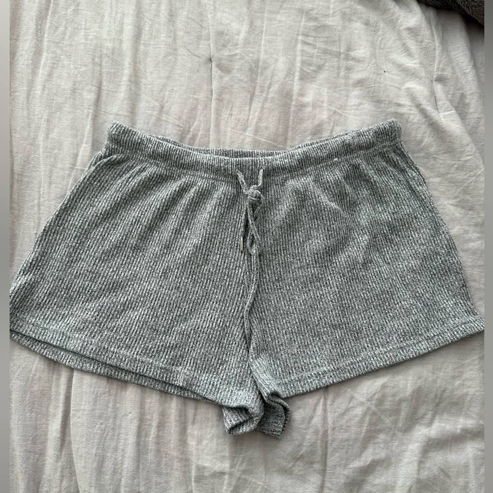 grey pajama shorts